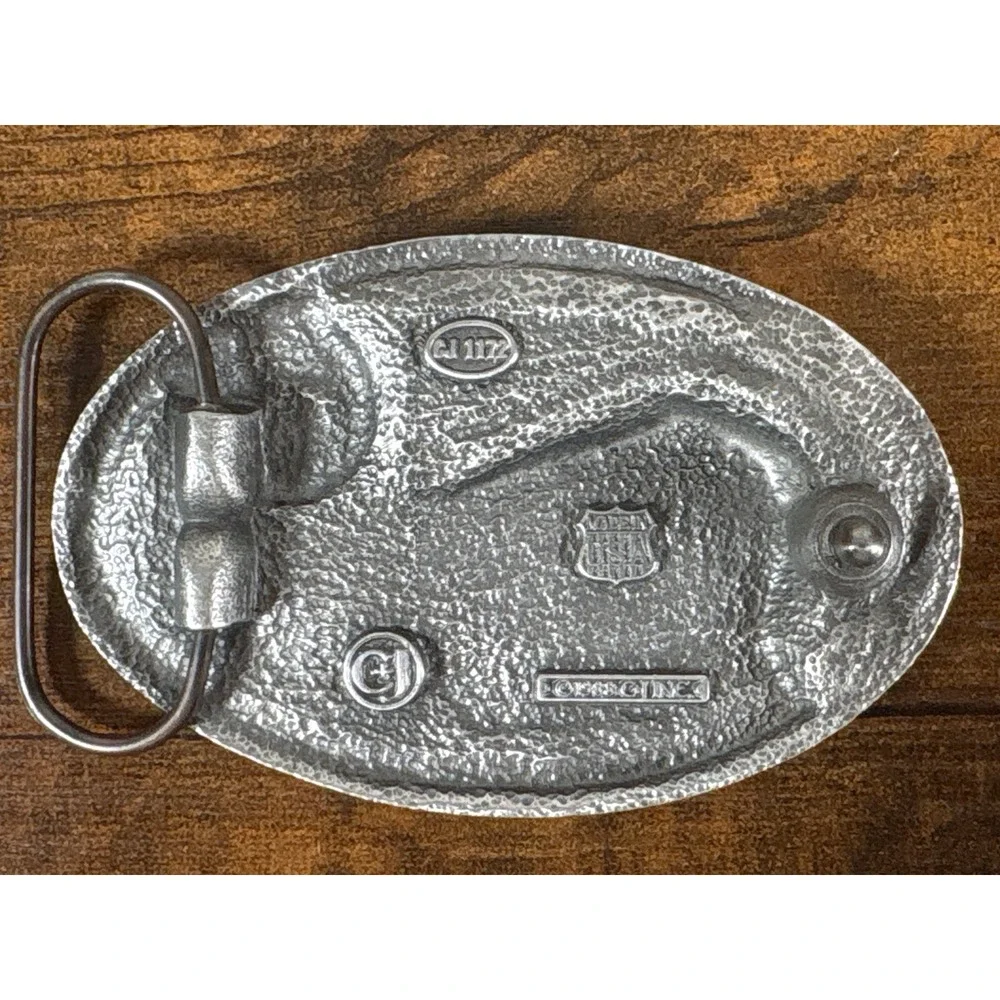 Vintage '88 Santa Fe Super Chief Railroad Pewter Belt Buckle C&J Inc CJ 1172 USA